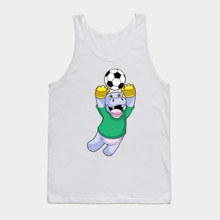 Hippo at Soccer Sports Tank Top